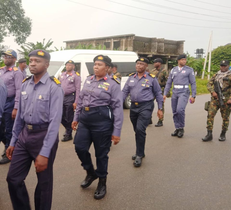 NNS Pathfinder Conducts Navy Route March In Rivers