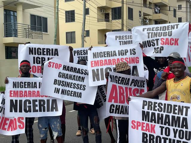 Ghanaians Protest EFCC, Police Harassment At Nigeria Mission