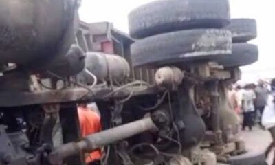 Lagos Accident: 1 Dead, 3 Rescued As Truck Crushes Minibus